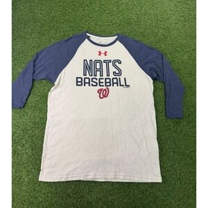 Washington Nationals Shirt Mens Large White Under Armour Baseball‎